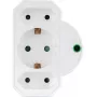 Adaptador regleta REV 3 tomas con protección contra sobretensiones 0020070112, blanco