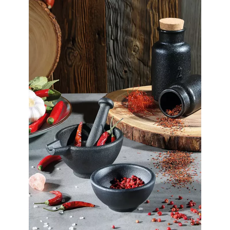 Juego de morteros Zassenhaus, 3 piezas, hierro fundido