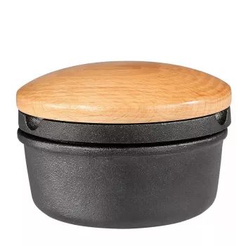 Molinillo de pimienta Zassenhaus 076141 negro madera hierro fundido