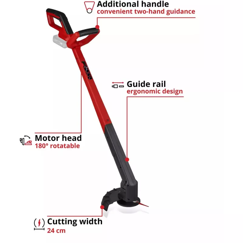 Desbrozadora de batería EINHELL Power X-Change GC-CT 18/2411 Li P-Solo, 18 V, rojo/negro (batería y cargador no incluidos)