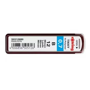 Minas de plomo Rotring Polymer Leads B 0,7 mm S0312680