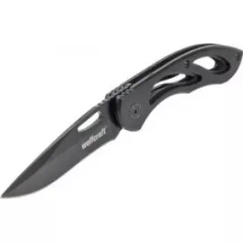 Cuchillo plegable Wolfcraft WF4288000 — hoja lisa de 70 mm, herramienta de bolsillo compacta