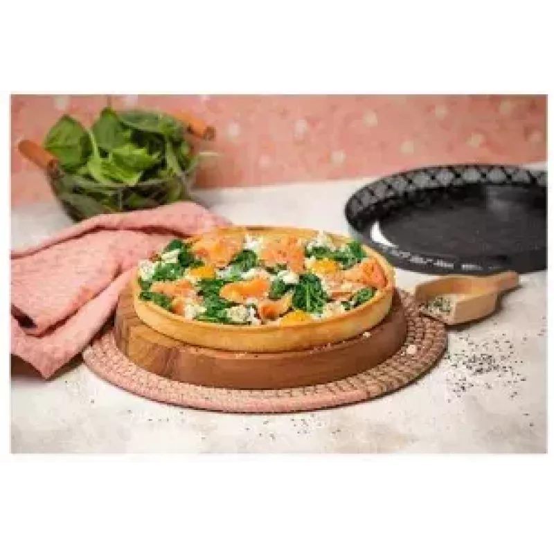 Bandeja para pizza Kaiser 23.0065.1576 acero negro 28 cm