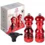 Dúo de molinos de pimienta y sal PEUGEOT Podium 18 cm, acrílico, rojo