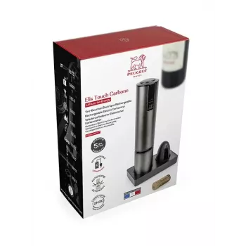 Abridor de botellas Peugeot Saveurs Elis Touch Carbone acero inoxidable