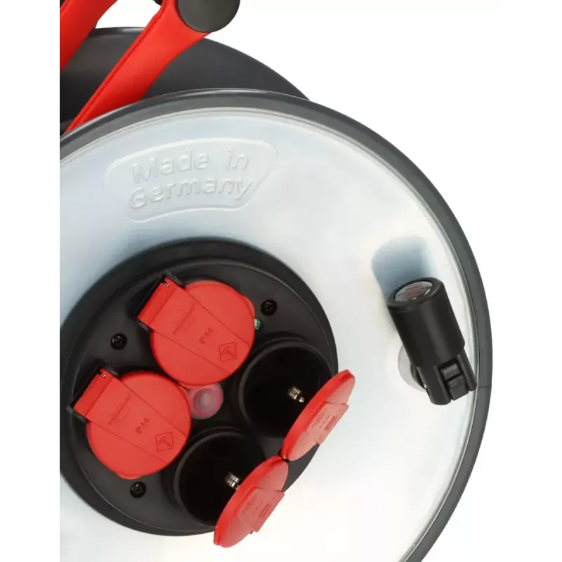 Regleta de enchufes Brennenstuhl SC 3210 4 salidas AC 3000 W Negro Rojo Plata