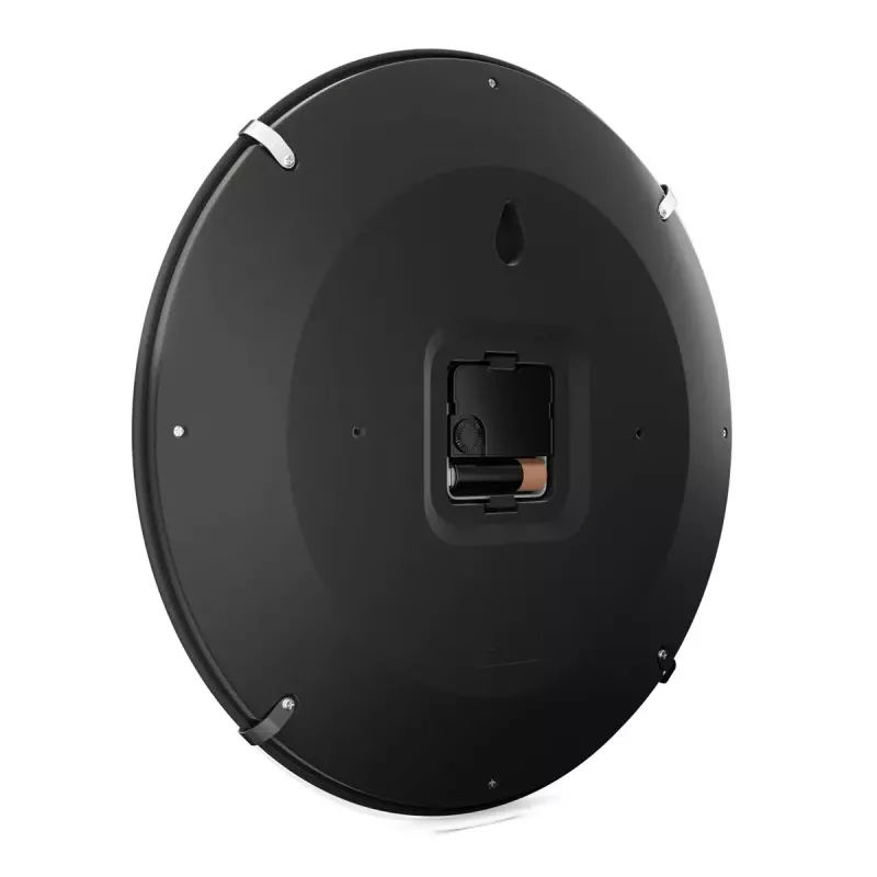 Reloj de cuarzo Mebus 16106 redondo negro blanco
