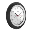 Reloj digital Mebus 19449 redondo negro blanco pila AA 30 cm