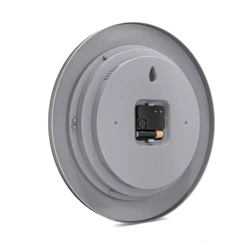 Reloj digital Mebus 19454 redondo plata blanco pila AA
