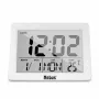 Despertador de cuarzo Mebus 25738 blanco rectangular pila AAA