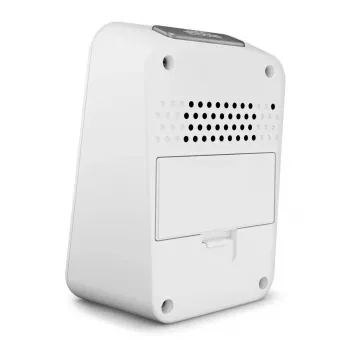 Despertador digital Mebus 25800 blanco rectangular retroiluminación azul