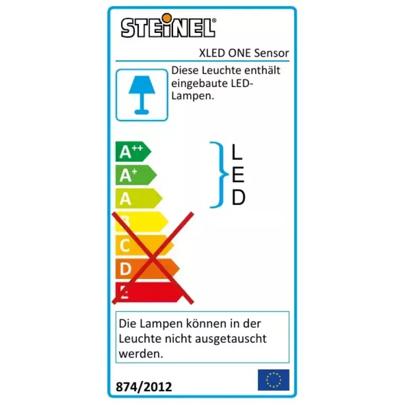 Lámpara de pared LED STEINEL XLED ONE 23,5 W blanco cálido sensor PIR