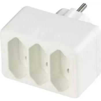 Enchufe eléctrico triple REV modelo 512730777, blanco