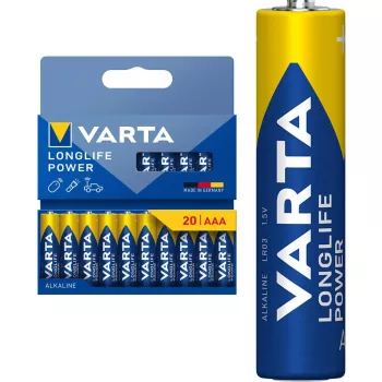 Varta Longlife Power Micro AAA LR03 1,5 V pilas alcalinas, 20 uds. (04903 121 720)