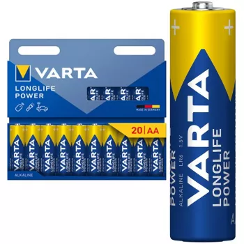 Varta Longlife Power Mignon AA LR6 pilas alcalinas, 20 uds.