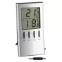 Termómetro ambiental electrónico TFA-Dostmann 30.1027 interior plata °C