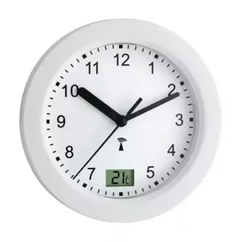 Reloj de pared/mesa TFA 60.3501 — redondo blanco, 170×59 mm, AA 1,5V