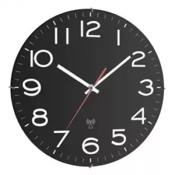Reloj de pared radiocontrolado analógico TFA-Dostmann 310 mm negro