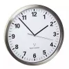 Reloj de cuarzo de pared/mesa TFA 60.3523.02 — redondo plata/blanco, 305 mm, AA 1,5 V