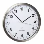Reloj de cuarzo de pared/mesa TFA 60.3523.02 — redondo plata/blanco, 305 mm, AA 1,5 V