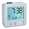 Despertador digital TFA 60.2545.54 — rectangular, LCD plateado, retroiluminación azul, batería (AAA)