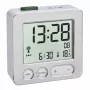 Despertador digital TFA 60.2545.54 — rectangular, LCD plateado, retroiluminación azul, batería (AAA)