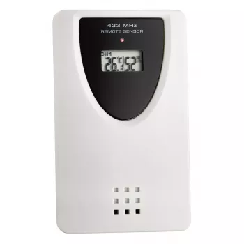 Estación meteorológica TFA Dostmann Sky Black LCD a pilas termohigrómetro inalámbrico (interior/exterior, 0,433 GHz, AAA)