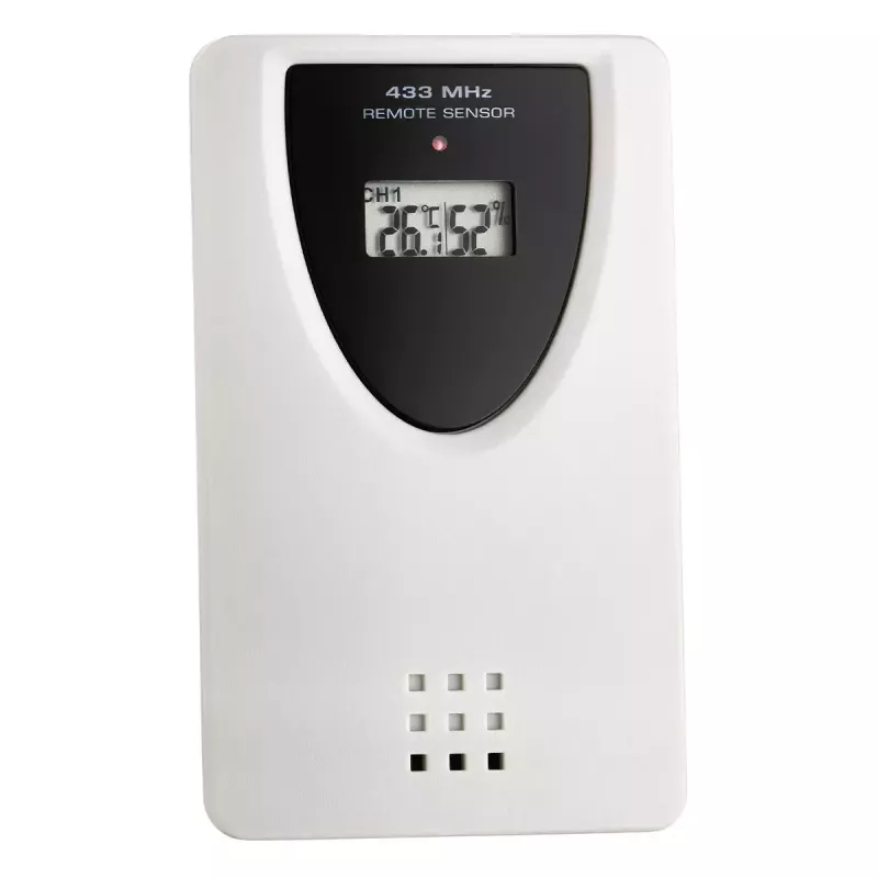 Estación meteorológica TFA Dostmann Sky Black LCD a pilas termohigrómetro inalámbrico (interior/exterior, 0,433 GHz, AAA)