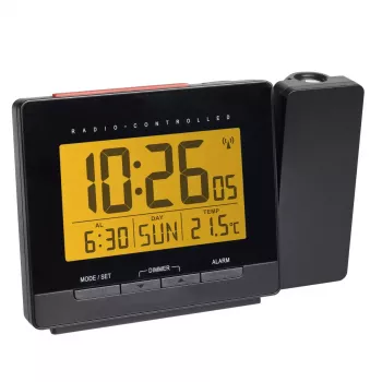 Despertador radiofónico digital TFA-Dostmann 60.5016.01 negro rango de temperatura -10 a 50 °C