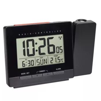 Despertador radiofónico digital TFA-Dostmann 60.5016.01 negro rango de temperatura -10 a 50 °C
