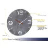 Reloj de pared TFA-Dostmann CONTOUR redondo gris blanco 35 cm