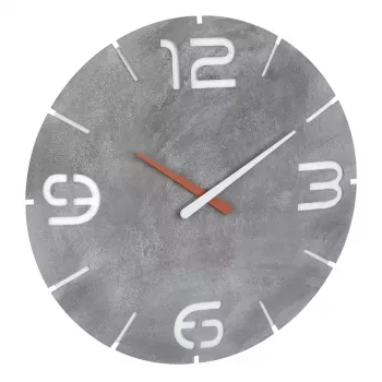 Reloj de pared TFA-Dostmann CONTOUR redondo gris blanco 35 cm