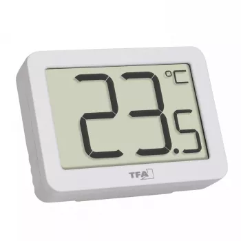 Termómetro ambiental electrónico TFA-Dostmann 30.1065.02 interior blanco °C
