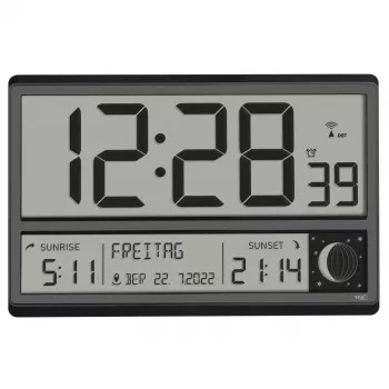 Despertador digital TFA-Dostmann 60.4524.01 negro LCD a pilas
