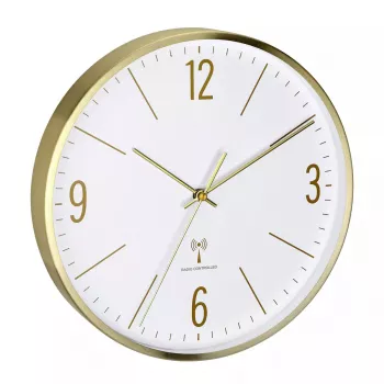 Reloj analógico TFA-Dostmann 60.3534.53 redondo dorado pila AA 1,5V