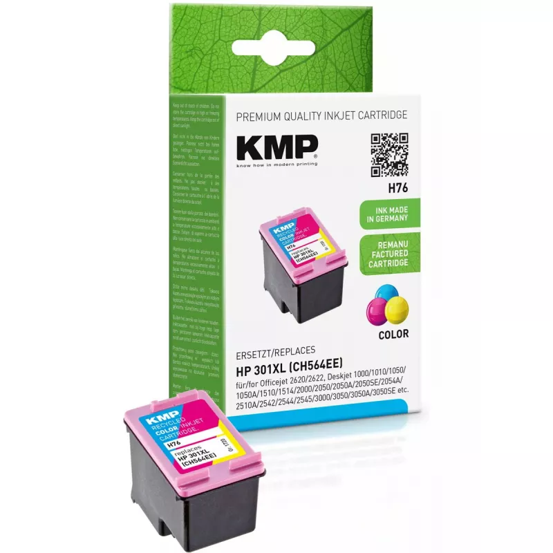 Cartucho KMP HP CH564EE N.º 301XL color