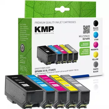 KMP Epson T3357 Multipack 400-650S E216VX reacondicionado negro