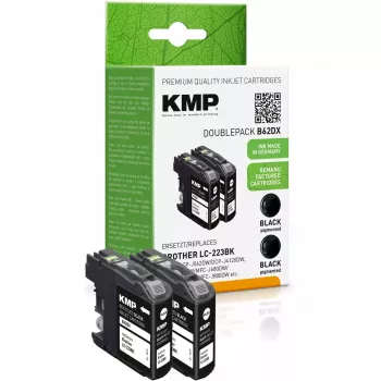 Cartucho KMP Brother LC-223BK negro doble p. 2x550 pág.