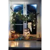 Lámpara de mesa Krinner LUMIX Deco Glass Basic LED transparente bambú vidrio