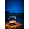 Lámpara de mesa Krinner LUMIX Deco Glass Basic LED transparente bambú vidrio