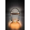 Lámpara de mesa Krinner LUMIX Deco Glass Basic LED transparente bambú vidrio
