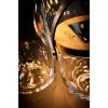 Lámpara de mesa Krinner LUMIX Deco Glass Basic LED transparente bambú vidrio