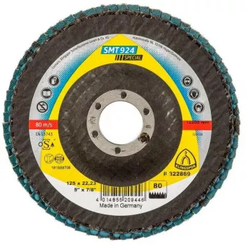 Disco de láminas abrasivas KLINGSPOR SMT 924 125x22,23 mm grano 80