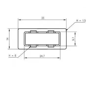 Tapa para adaptador SC dúplex Telegärtner B00012A0011 negra