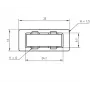 Tapa para adaptador SC dúplex Telegärtner B00012A0011 negra