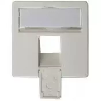 Placa frontal 50×50 mm para AMJ45 8/8 UP/O, Telegärtner, blanco alpino
