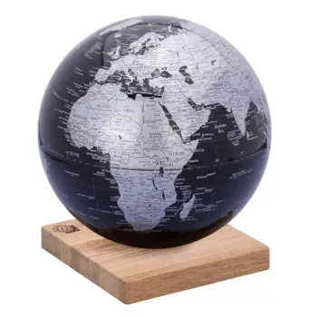 Globo terráqueo político TROIKA EXPLORER 360° 25 cm Classic sobremesa negro plata