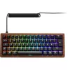 Teclado mecánico Sharkoon SKILLER SGK50 S4 Gen2 Wood PBT — acabado madera/negro, distribución UK, interruptores Gateron G Pro 3.0 amarillos
