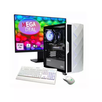 PC de sobremesa Hyrican GAMEMAX MegaDeal Diamond WT SET2702 con AMD R7-5700X, 16GB RAM, 1TB SSD, NVIDIA RTX 5060, Windows 11, incl. monitor LED MSI PRO MP273A de 27 pulgadas