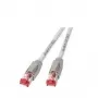 Cable de red EFB Elektronik RJ45 S/FTP Cat6a gris 20 m